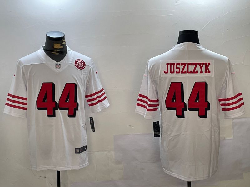 Men San Francisco 49ers 44 Juszczyk White Second generation 2024 Nike Limited NFL Jersey style 8